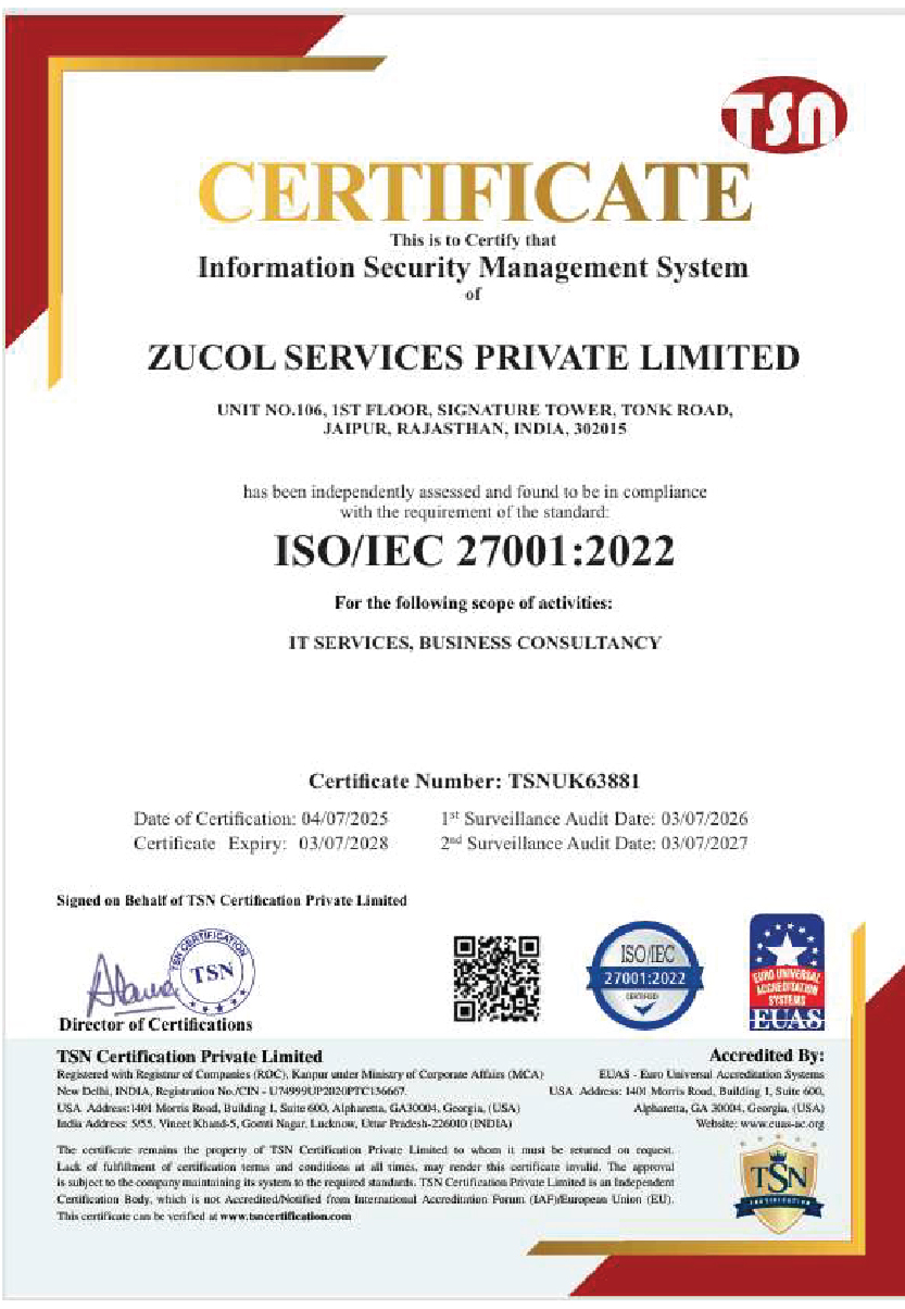 Zucol Certification 3