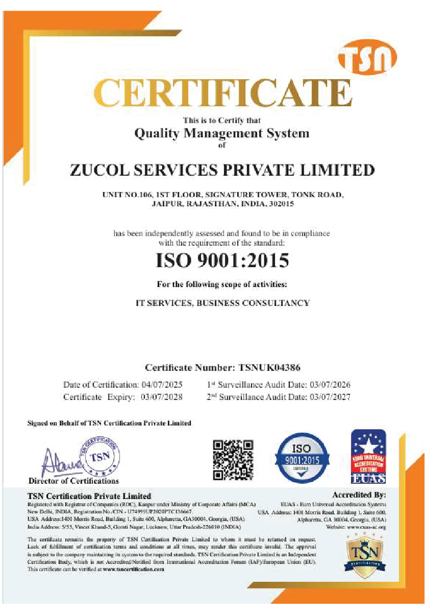 Zucol Certification 4
