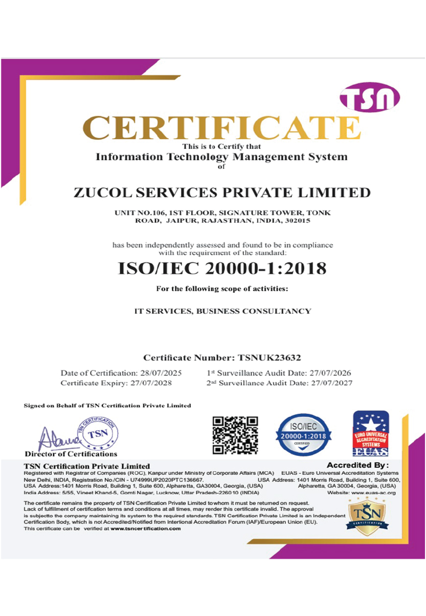 Zucol Certification 5